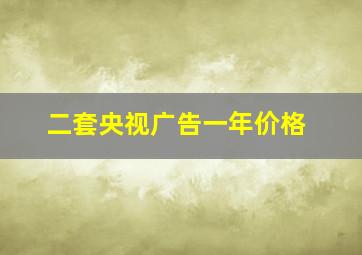 二套央视广告一年价格