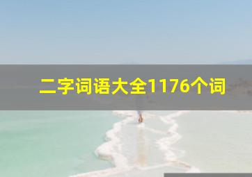 二字词语大全1176个词