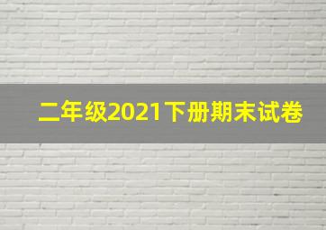 二年级2021下册期末试卷