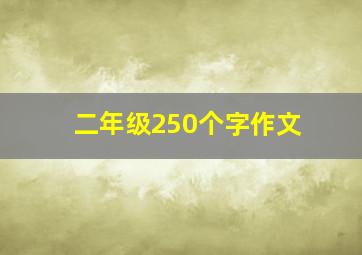 二年级250个字作文