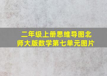 二年级上册思维导图北师大版数学第七单元图片