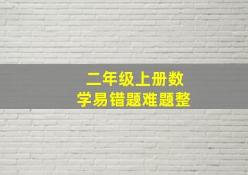 二年级上册数学易错题难题整