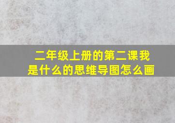 二年级上册的第二课我是什么的思维导图怎么画