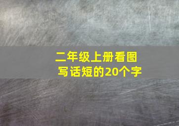 二年级上册看图写话短的20个字