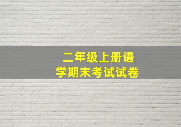 二年级上册语学期末考试试卷