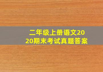 二年级上册语文2020期末考试真题答案