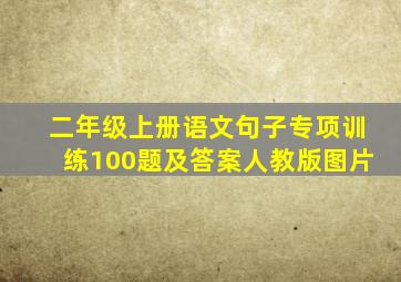 二年级上册语文句子专项训练100题及答案人教版图片