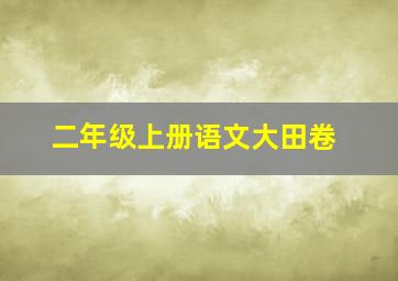 二年级上册语文大田卷