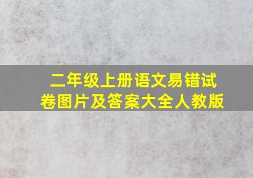 二年级上册语文易错试卷图片及答案大全人教版