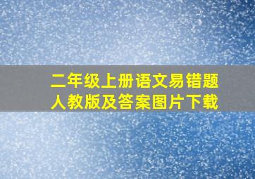 二年级上册语文易错题人教版及答案图片下载