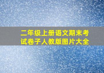 二年级上册语文期末考试卷子人教版图片大全