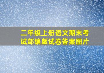 二年级上册语文期末考试部编版试卷答案图片