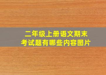 二年级上册语文期末考试题有哪些内容图片