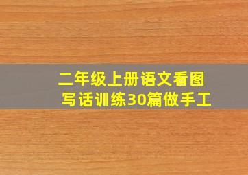 二年级上册语文看图写话训练30篇做手工