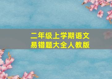 二年级上学期语文易错题大全人教版