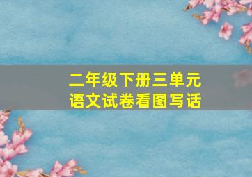 二年级下册三单元语文试卷看图写话