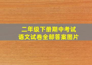 二年级下册期中考试语文试卷全部答案图片