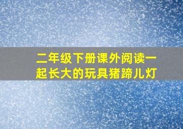 二年级下册课外阅读一起长大的玩具猪蹄儿灯