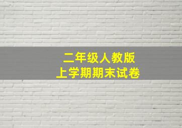 二年级人教版上学期期末试卷