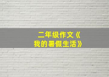 二年级作文《我的暑假生活》