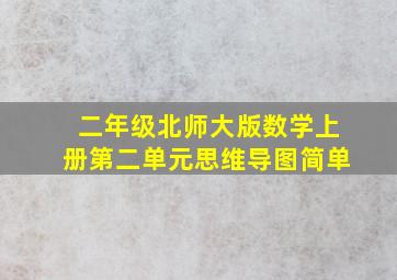 二年级北师大版数学上册第二单元思维导图简单