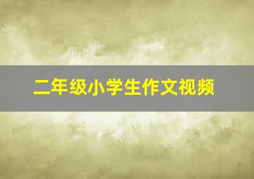 二年级小学生作文视频