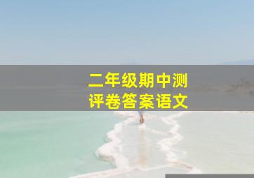 二年级期中测评卷答案语文