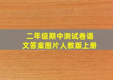 二年级期中测试卷语文答案图片人教版上册