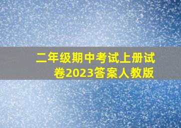 二年级期中考试上册试卷2023答案人教版