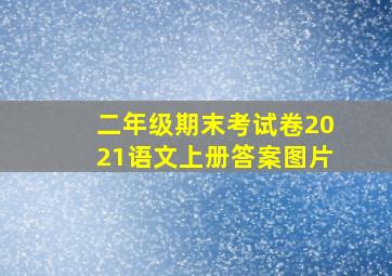 二年级期末考试卷2021语文上册答案图片