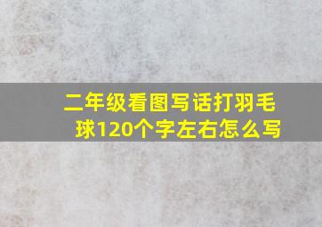 二年级看图写话打羽毛球120个字左右怎么写