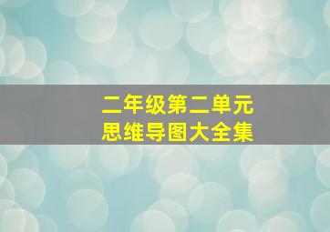 二年级第二单元思维导图大全集