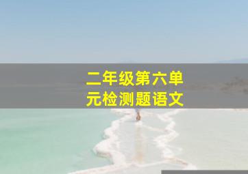 二年级第六单元检测题语文