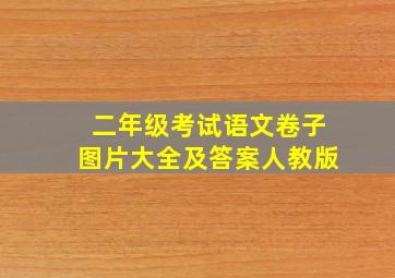 二年级考试语文卷子图片大全及答案人教版