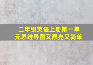 二年级英语上册第一单元思维导图又漂亮又简单