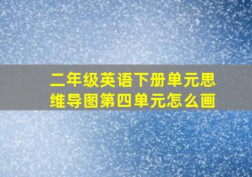 二年级英语下册单元思维导图第四单元怎么画