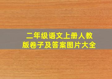 二年级语文上册人教版卷子及答案图片大全