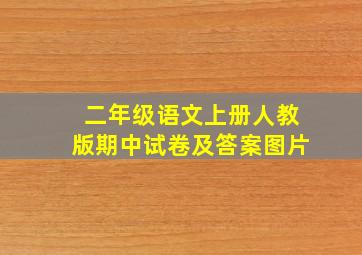 二年级语文上册人教版期中试卷及答案图片