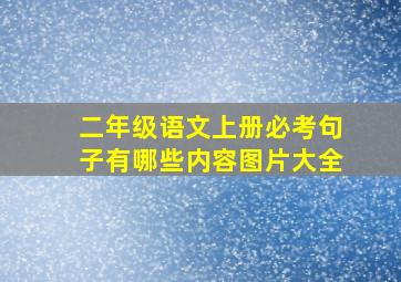 二年级语文上册必考句子有哪些内容图片大全