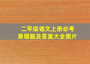 二年级语文上册必考易错题及答案大全图片