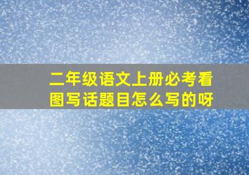 二年级语文上册必考看图写话题目怎么写的呀