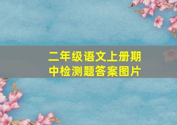 二年级语文上册期中检测题答案图片