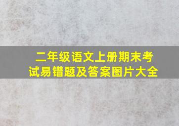 二年级语文上册期末考试易错题及答案图片大全