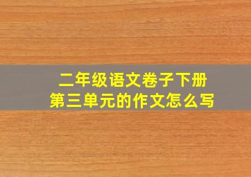 二年级语文卷子下册第三单元的作文怎么写