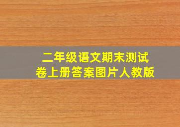 二年级语文期末测试卷上册答案图片人教版