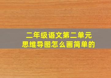 二年级语文第二单元思维导图怎么画简单的