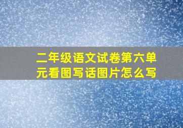 二年级语文试卷第六单元看图写话图片怎么写