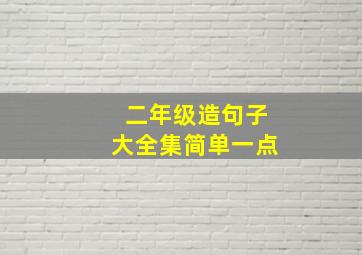 二年级造句子大全集简单一点