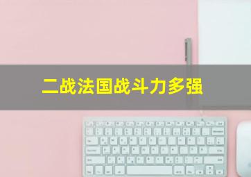 二战法国战斗力多强