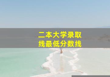 二本大学录取线最低分数线